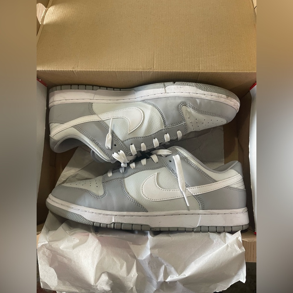 Nike Dunk Low “Pure Platinum” Wolf Grey Shoes‎ DJ6188-001 Size 13